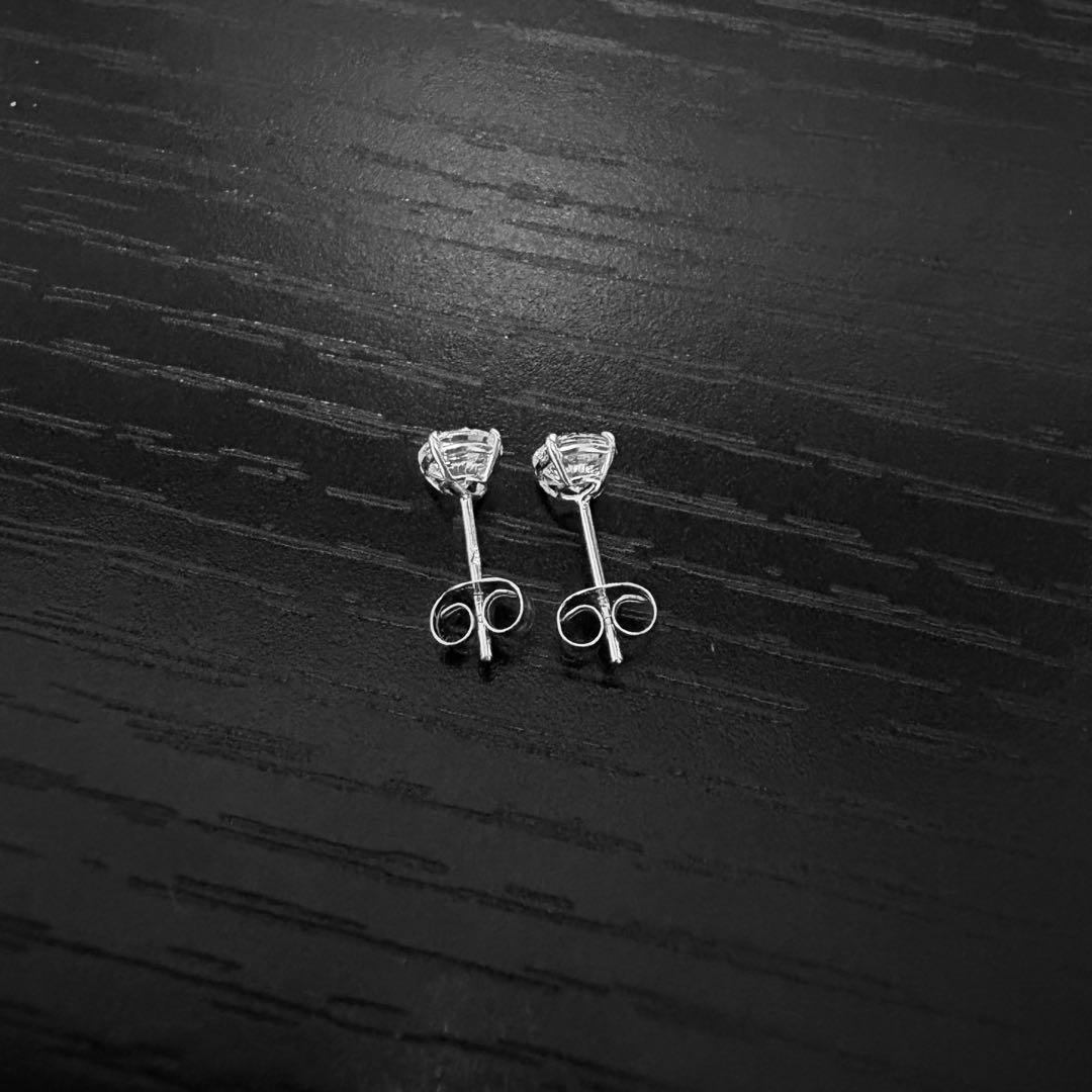 AVALANCHE アバランチ 14Kホワイトゴールド スタッズ ピアス 4mm