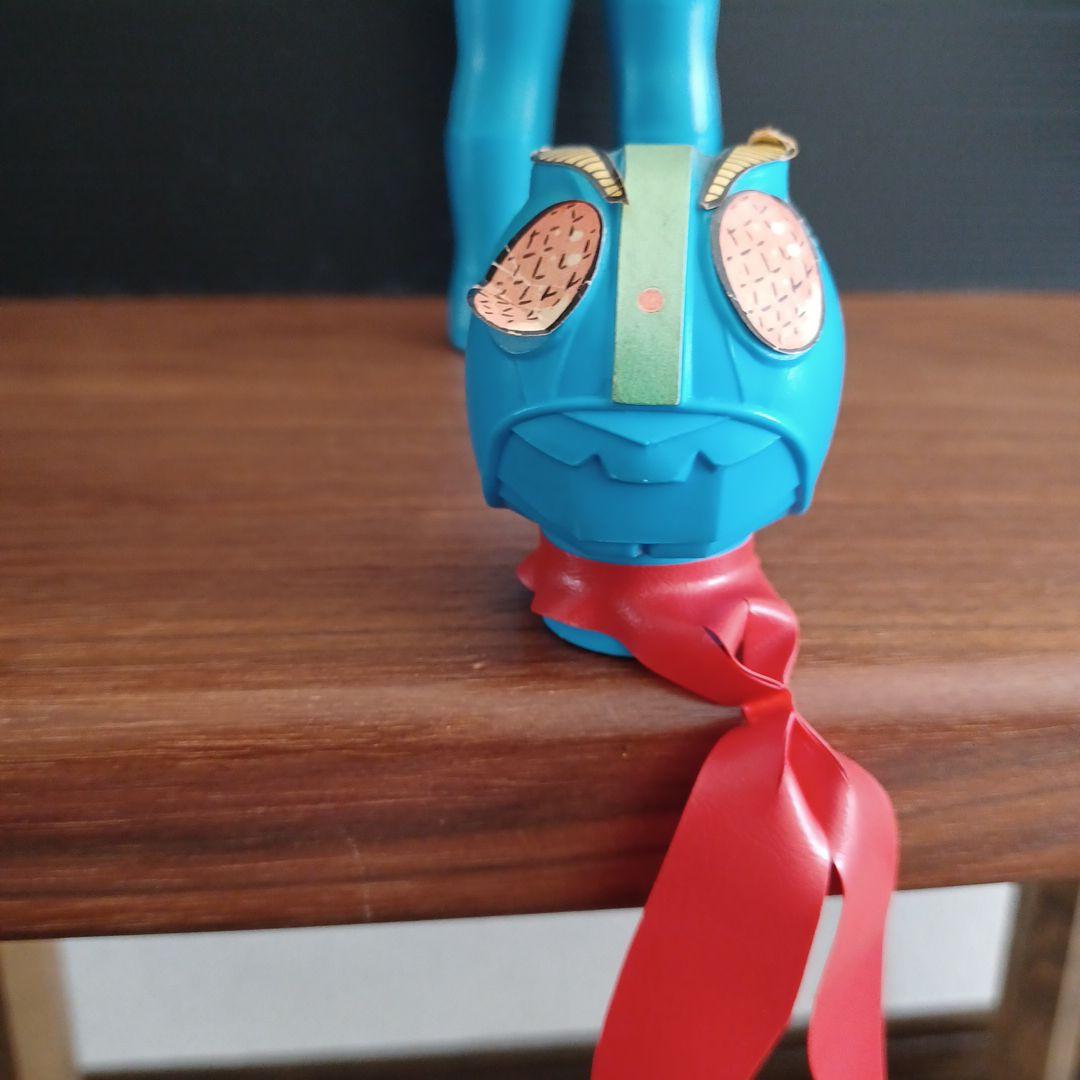 当時物サンスター製「おもちゃシャンプー仮面ライダー」希少ソフビ容器フィギア