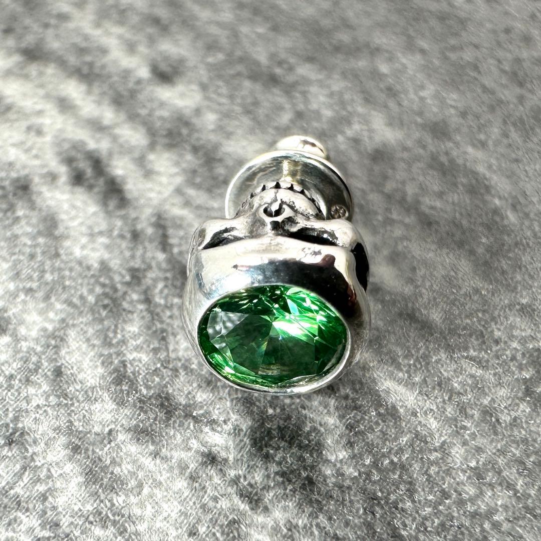 ★鑑定済★ジャスティンデイビス★J×U★スカル★SV925× K18★ピアス★