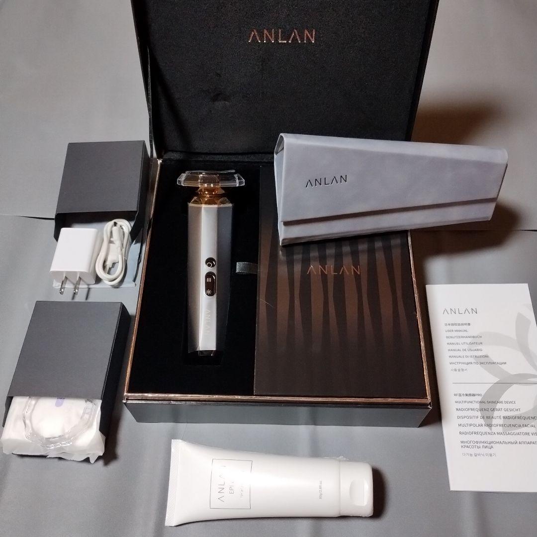 【新品未使用】ANLAN 美顔器・専用エピジェル80g付き・ブラック＆ゴールド