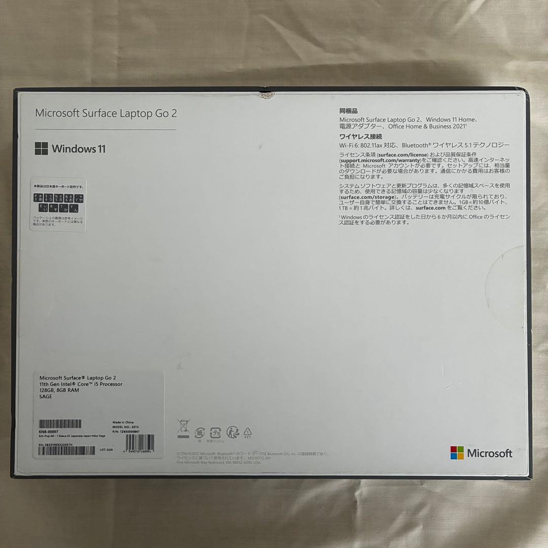 Microsoft Surface Laptop Go 2 本体　電源アダプター