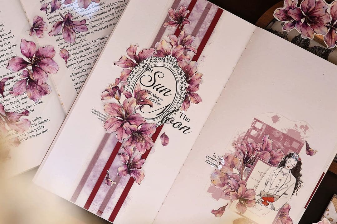 小白家文創《紫荆花》海外マスキングテープ　マステ 【2510】