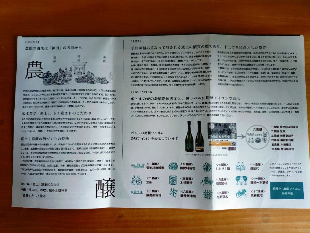 【希少/第二ロット】産土 2025 香子 四農醸 （6本セット） 小冊子付