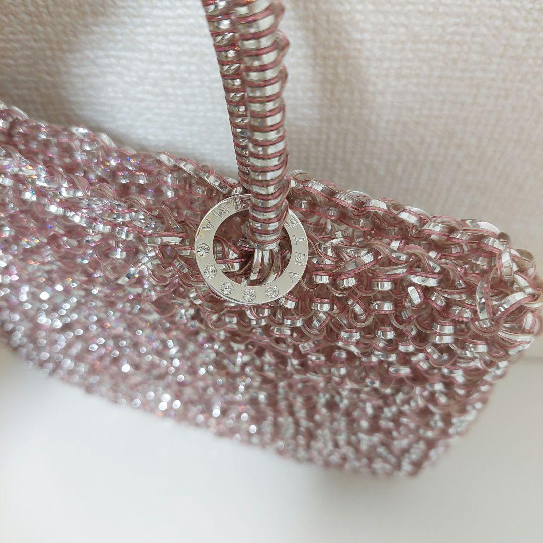 アンテプリマ スタンダード スクエア ミディアム シルバーピンク バッグ