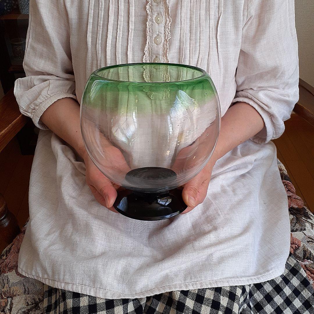 「ペコ」　　　　　　　　　アンティーク硝子　大正ロマン　とろとろガラス