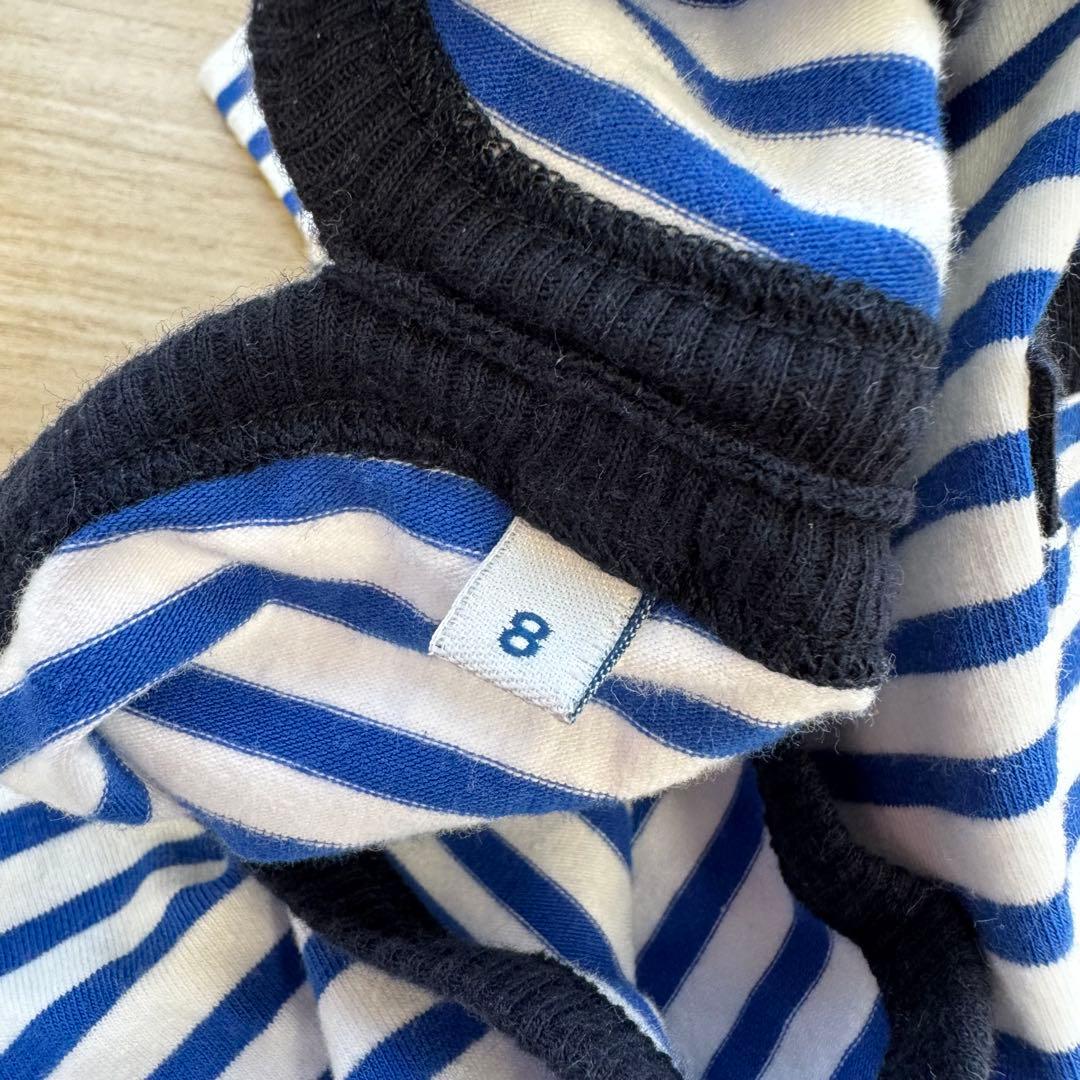 【希少】MONCLER 青と白のストライプ Tシャツ 半袖