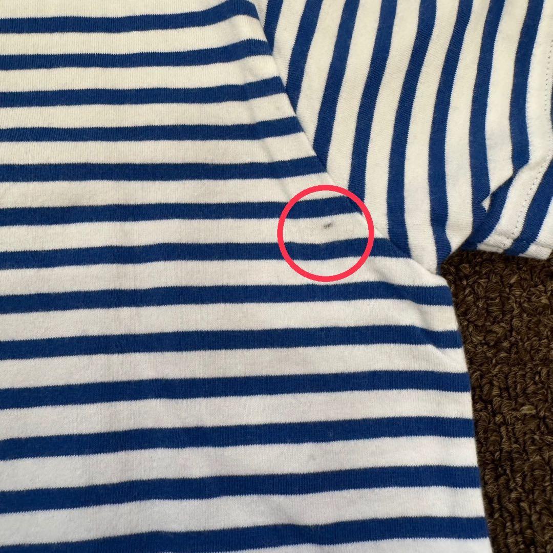 【希少】MONCLER 青と白のストライプ Tシャツ 半袖