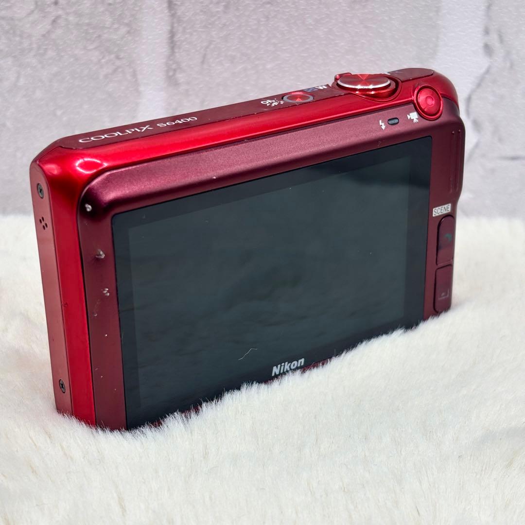 Nikon COOLPIX S6400 レッド 動作良好 12倍ズーム 充電器付