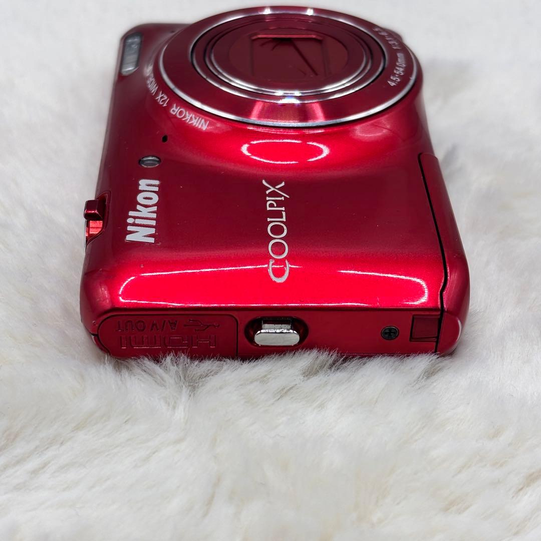 Nikon COOLPIX S6400 レッド 動作良好 12倍ズーム 充電器付