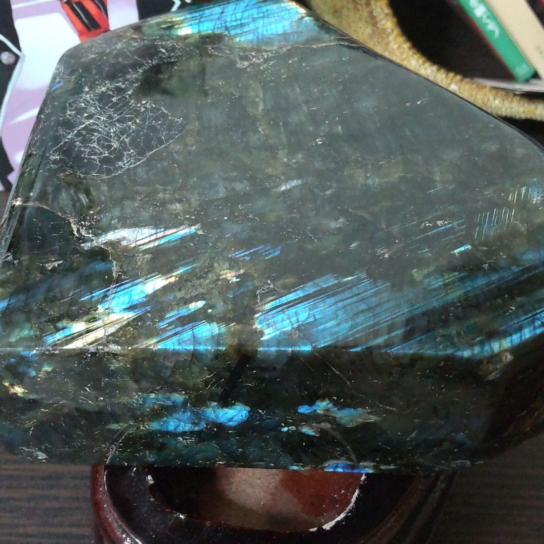 重さ3.3kg！厚み55mm、縦168mm 横165mm ラブラドライト