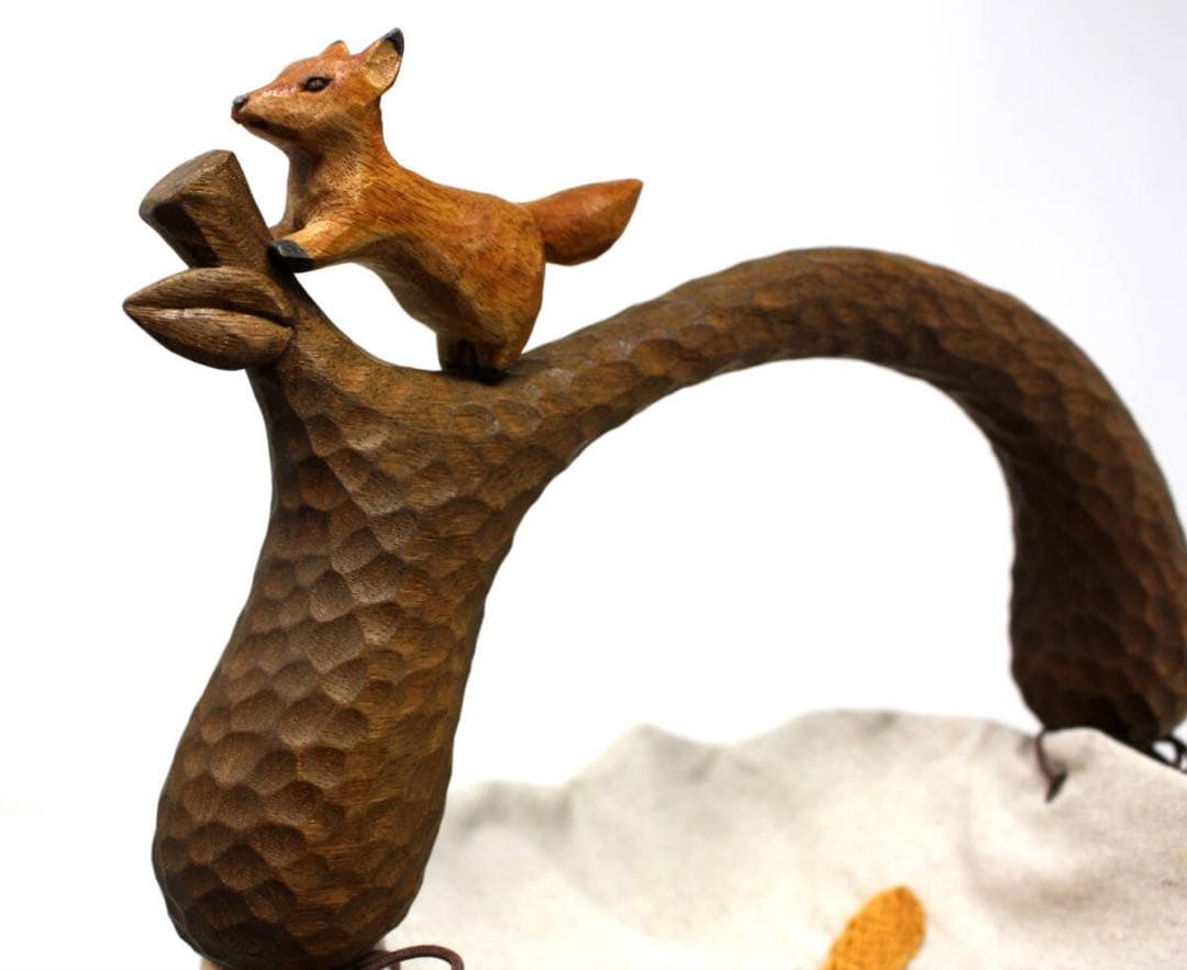 未使用 KIYATA キヤタ 狐 キツネ かごバック バスケット