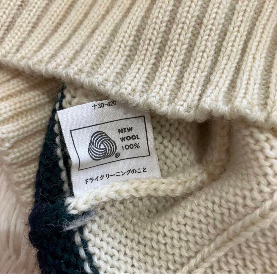 ポロ　ラルフローレン　ケーブルニット　ベスト　ヴァージンウール　チルデンニット