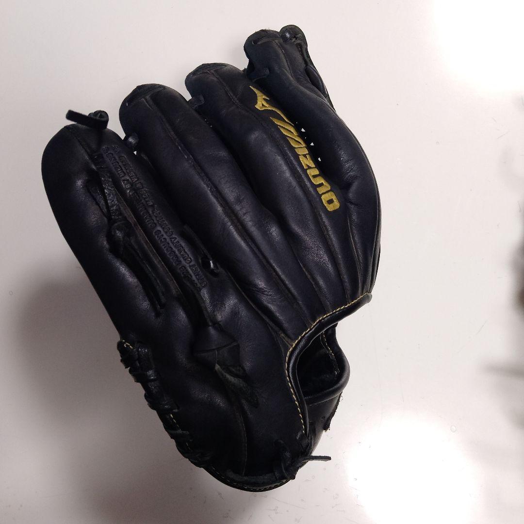 ミズノ製　野球グローブ　軟式　黒色　2個セット