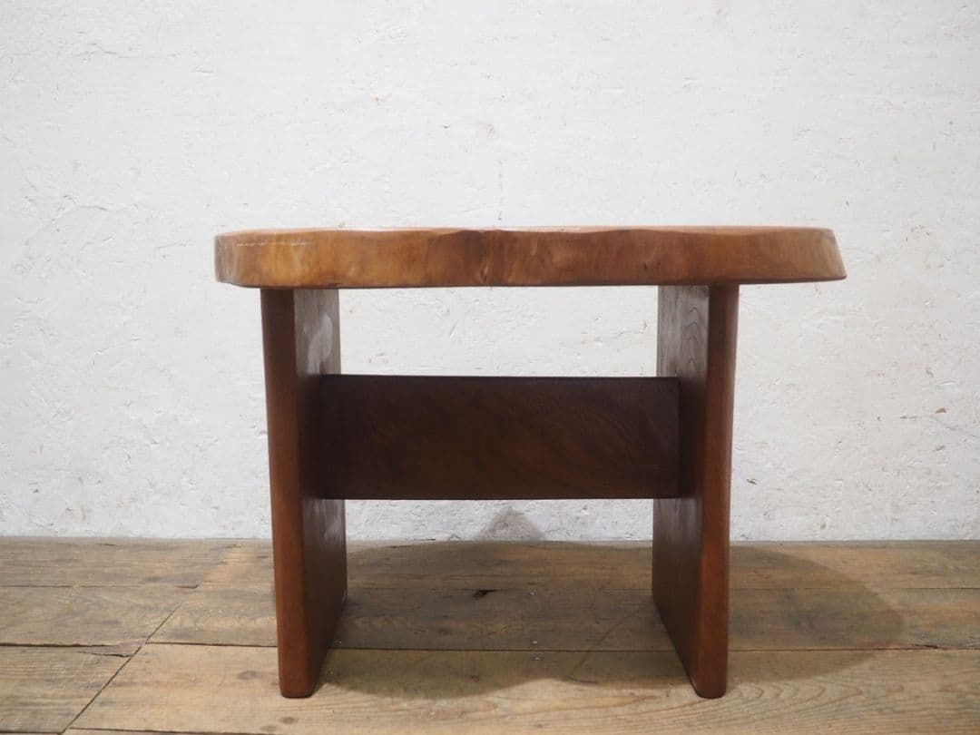 1203 けやきのセンターテーブル　欅　展示台　陳列台　椅子　ベンチ　レトロ