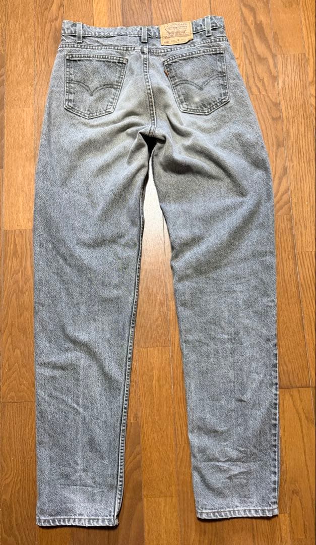 【希少オレンジタブ】USA製 リーバイス 550 先染めブラック W34 L36