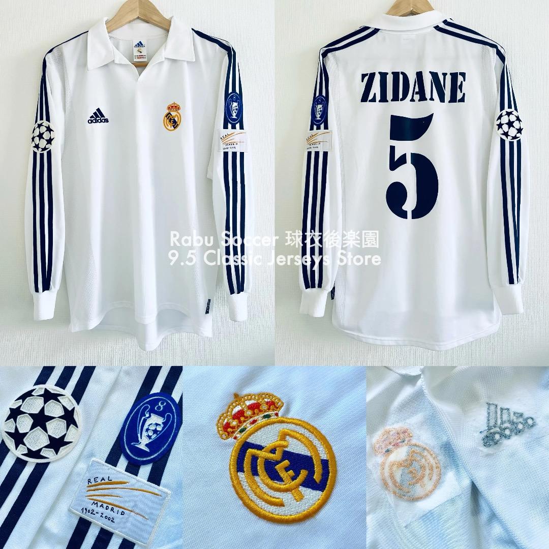 レアルマドリード 01/02 ホーム ユニフォーム #5 ジダン 長袖