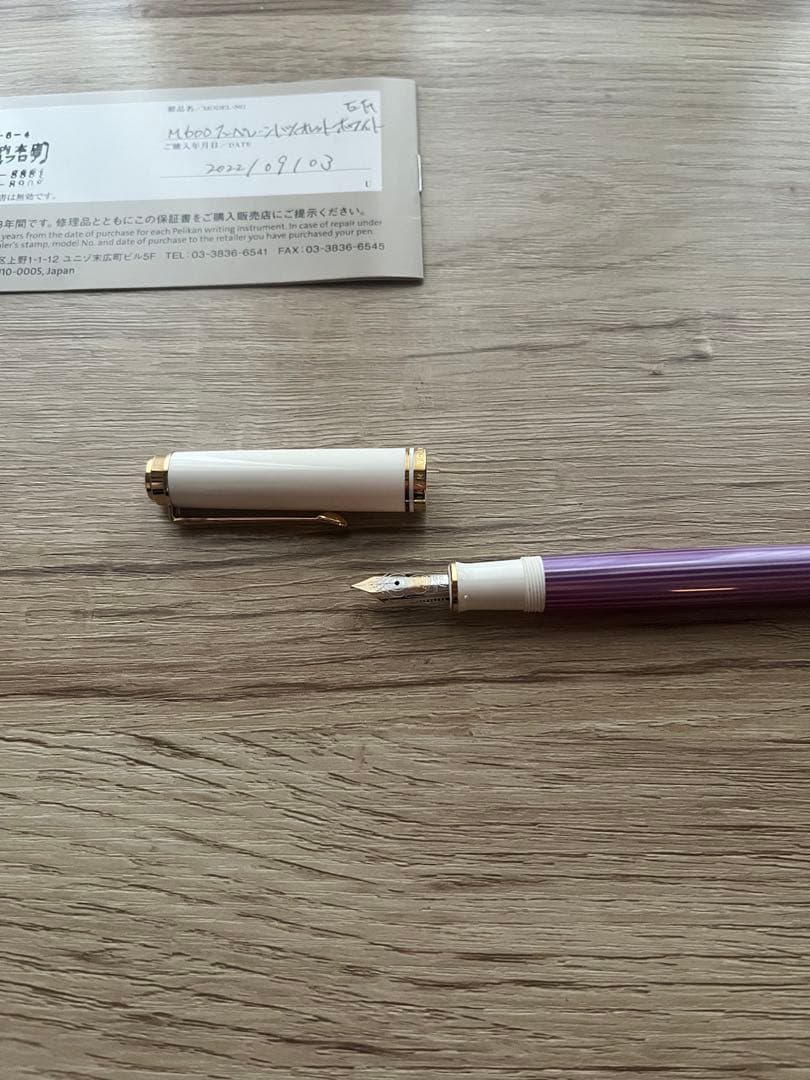 Pelikan 万年筆 M600 スーベレーンバイオレットホワイト EF