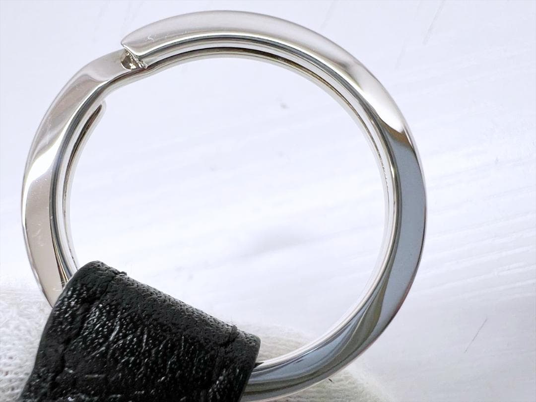 未使用保管　美品　BVLGARI　ブルガリ　マン　キーリング　黒　282704