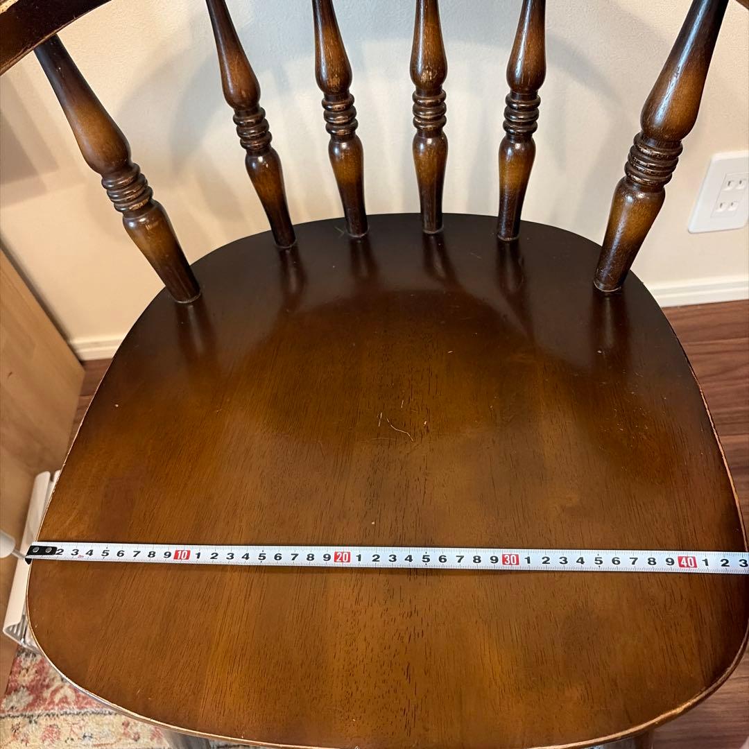 お値下げ！飛騨産業♡キツツキマーク♡昭和レトロダイニングチェア スピンドルバック