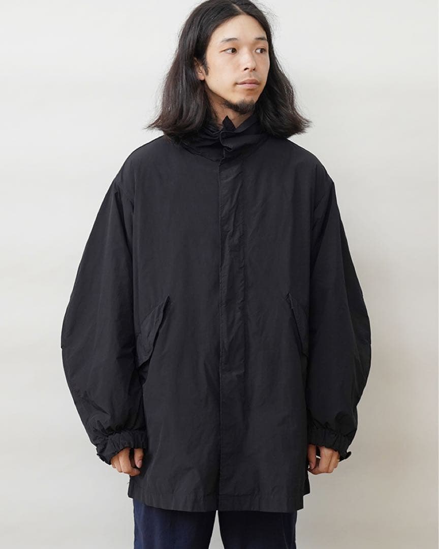 ATON AIR WEATHER SHORT MODS COAT サイズ4 黒