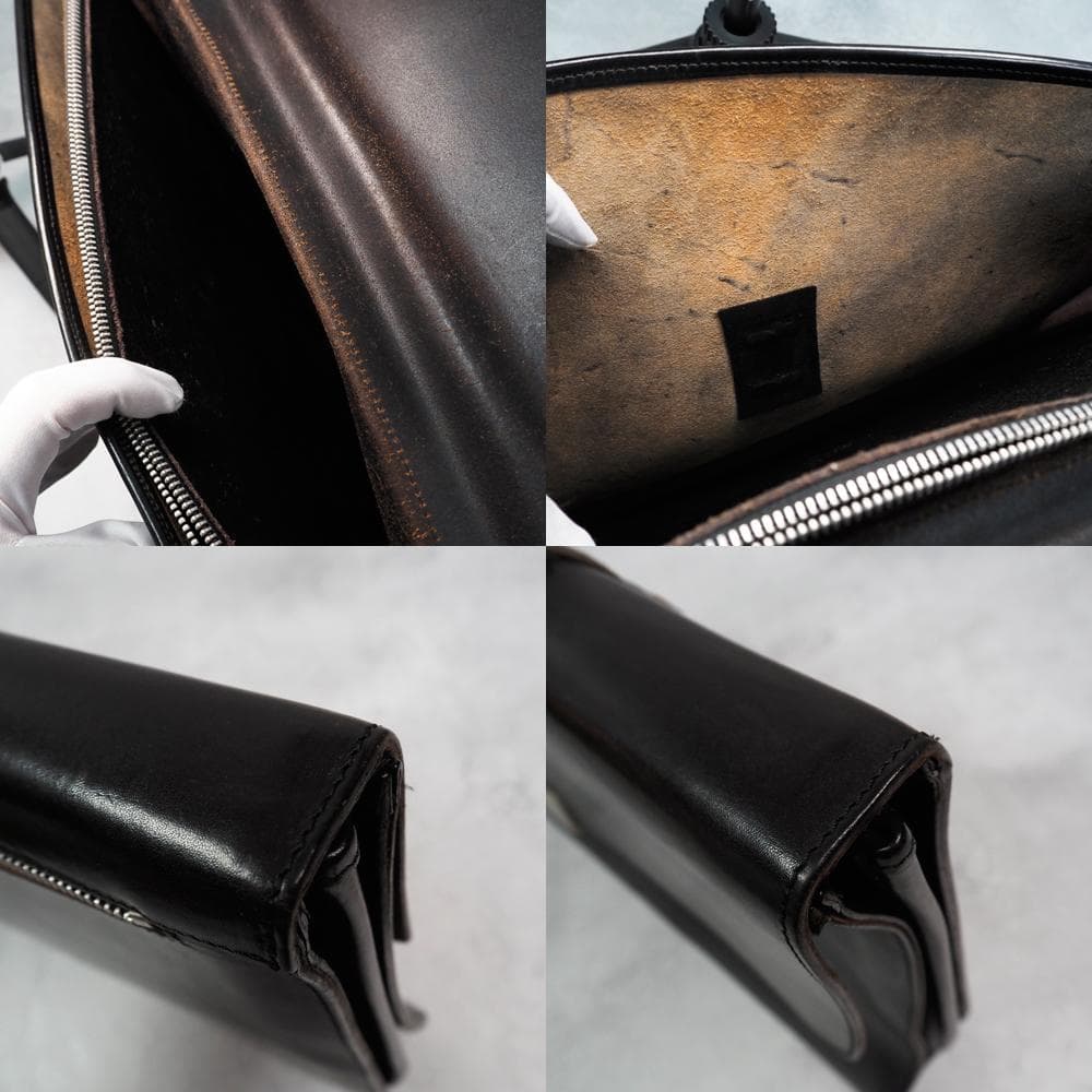 茶芯 鍵付き Felisi オールレザーブリーフケース ビジネスバッグ 1929