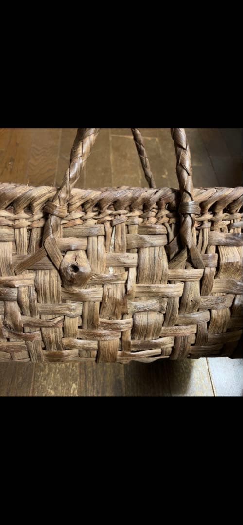 国産 筒井幸彦さんの山葡萄かごバッグ本物保証(くらし舎で購入)