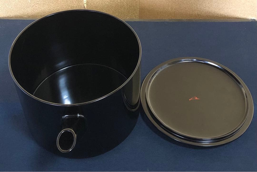 《R》輪島塗 大口水指 塗師 茶平一斎 表千家永田宗伴 花押 260128く2