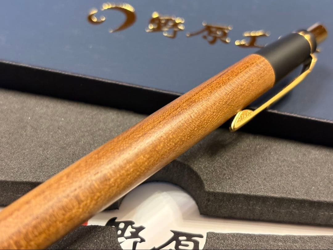 野原工芸 槐（エンジュ） シャープペンシル 付属品完備 ゴールド