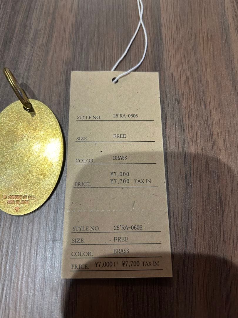 新品25′ RATS キーホルダー真鍮　テンダーロイン ハイドアンドシーク