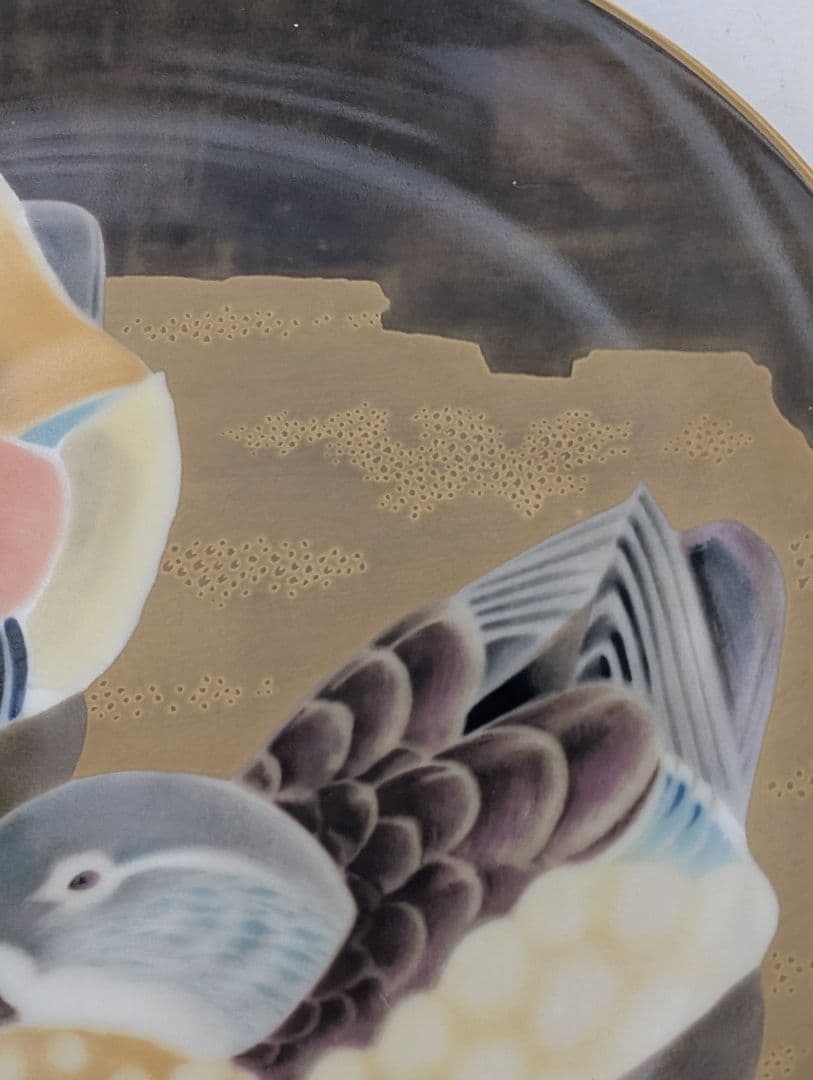 【ノリタケスタジオコレクション】手描き鴨絵皿 Y.Ｎoguchi.