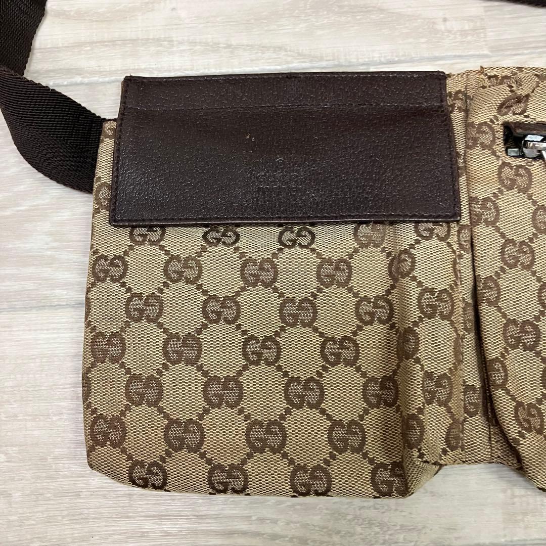 GUCCI グッチ GGキャンバス ボディバッグ ウエストバッグ 28566