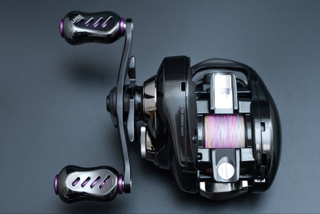 「美品シマノ 23アンタレスDCMD XG リブレ限定ハンドルノブPEライン付き