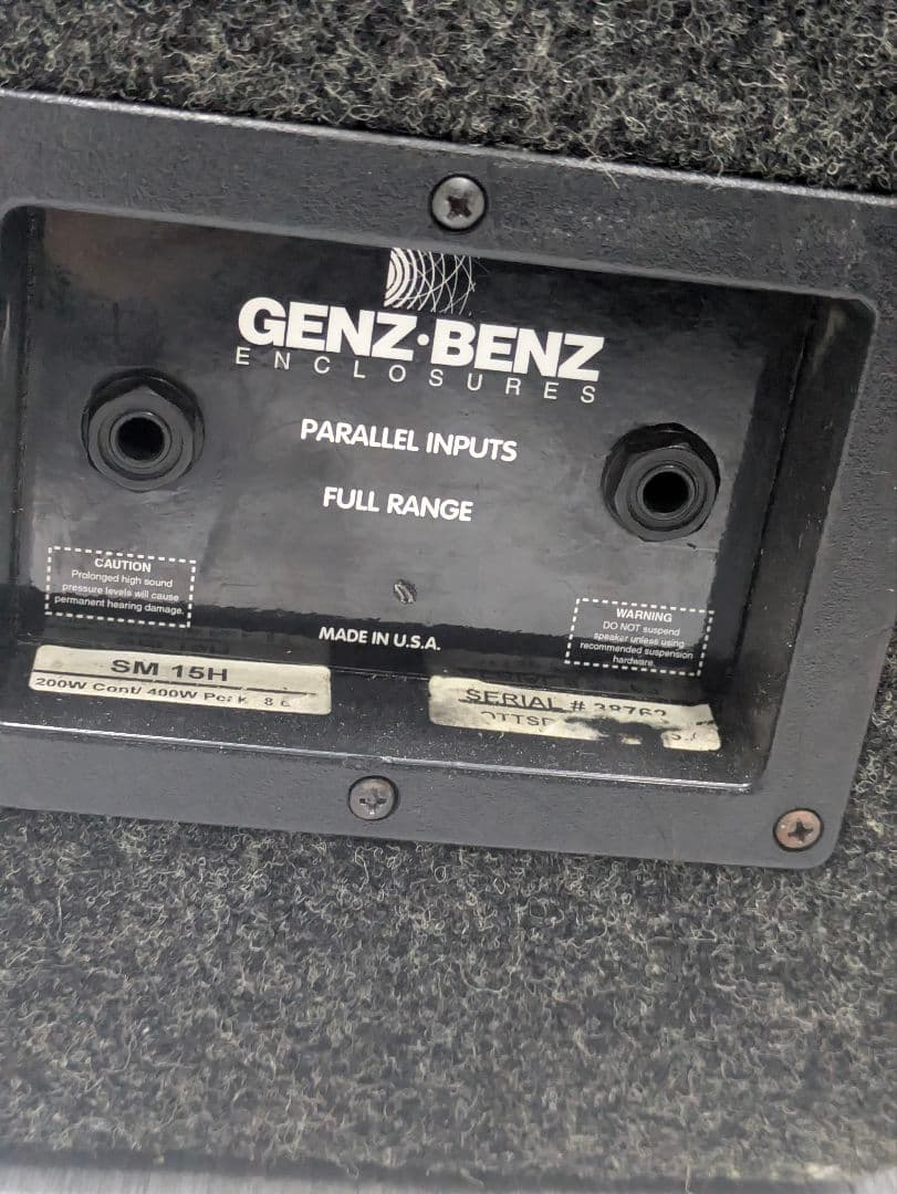 GENZ BENZ モニタースピーカー左右セット SM15H