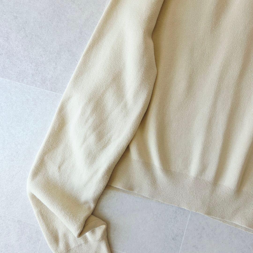 CABaN コットンカシミヤクルーネックカーディガン アイボリー S