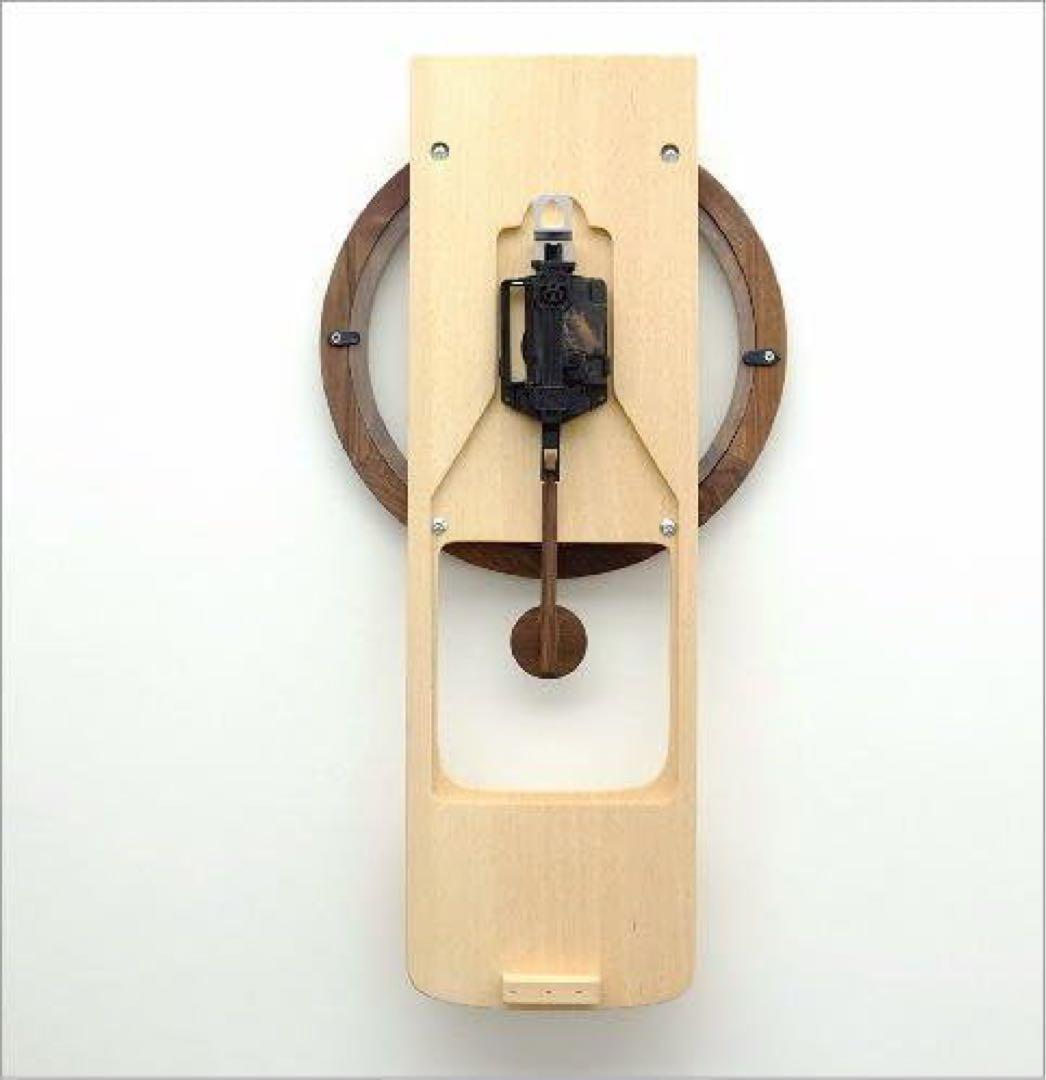 ウォールクロック振り子　ブナ　掛け時計 おしゃれ 天然木 無垢 文字盤なし