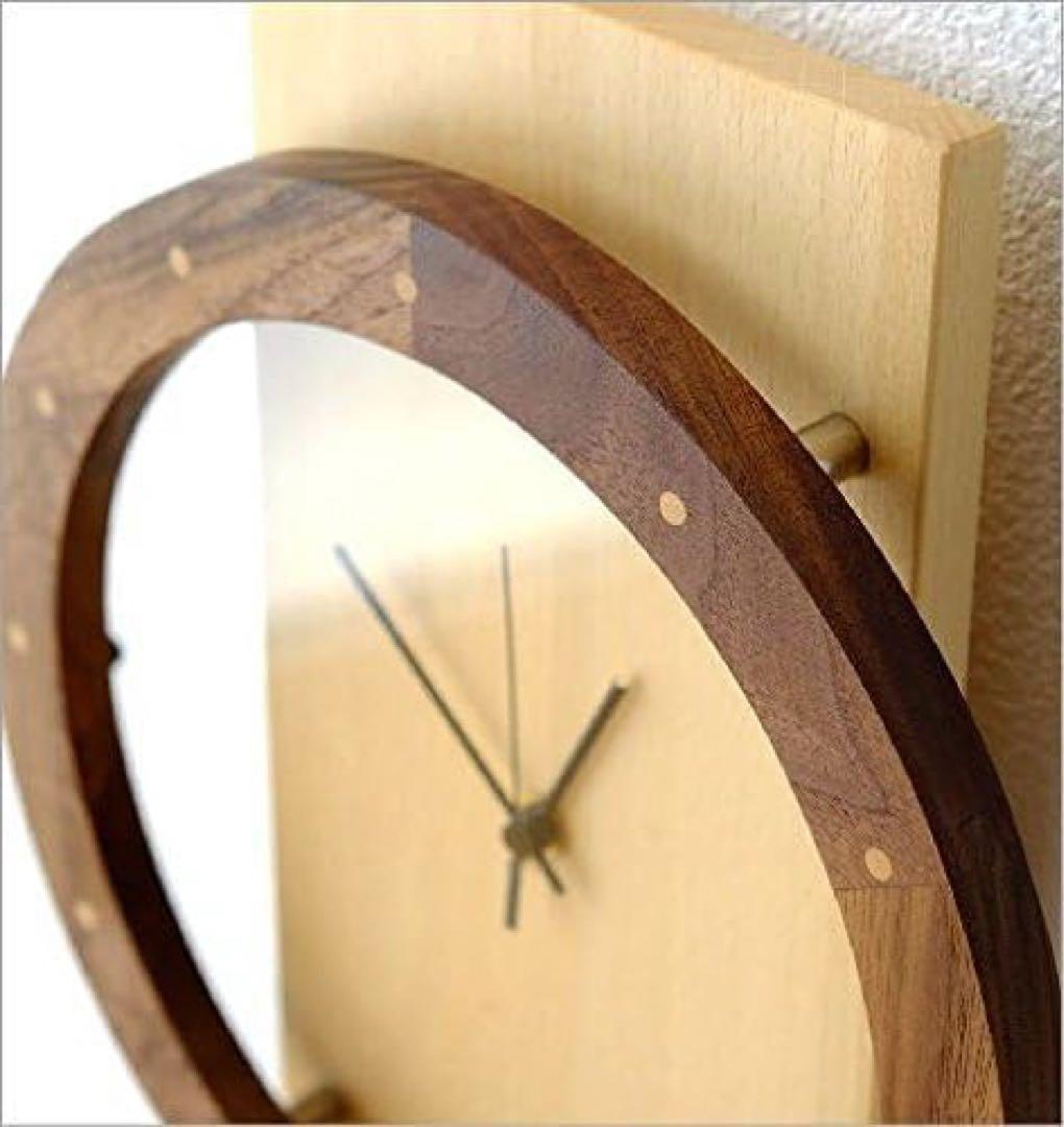 ウォールクロック振り子　ブナ　掛け時計 おしゃれ 天然木 無垢 文字盤なし