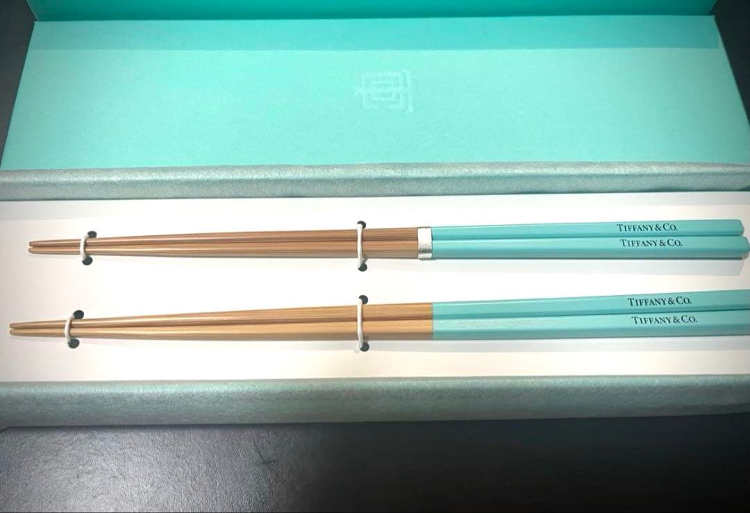 Tiffany オリジナル夫婦箸 / 正規箱&正規紙袋付き