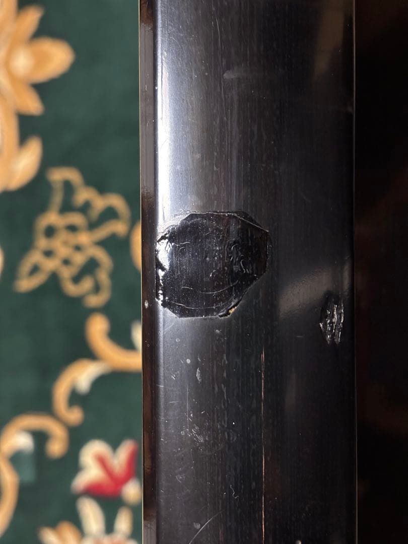 座卓　漆塗り　木曽漆　沈金