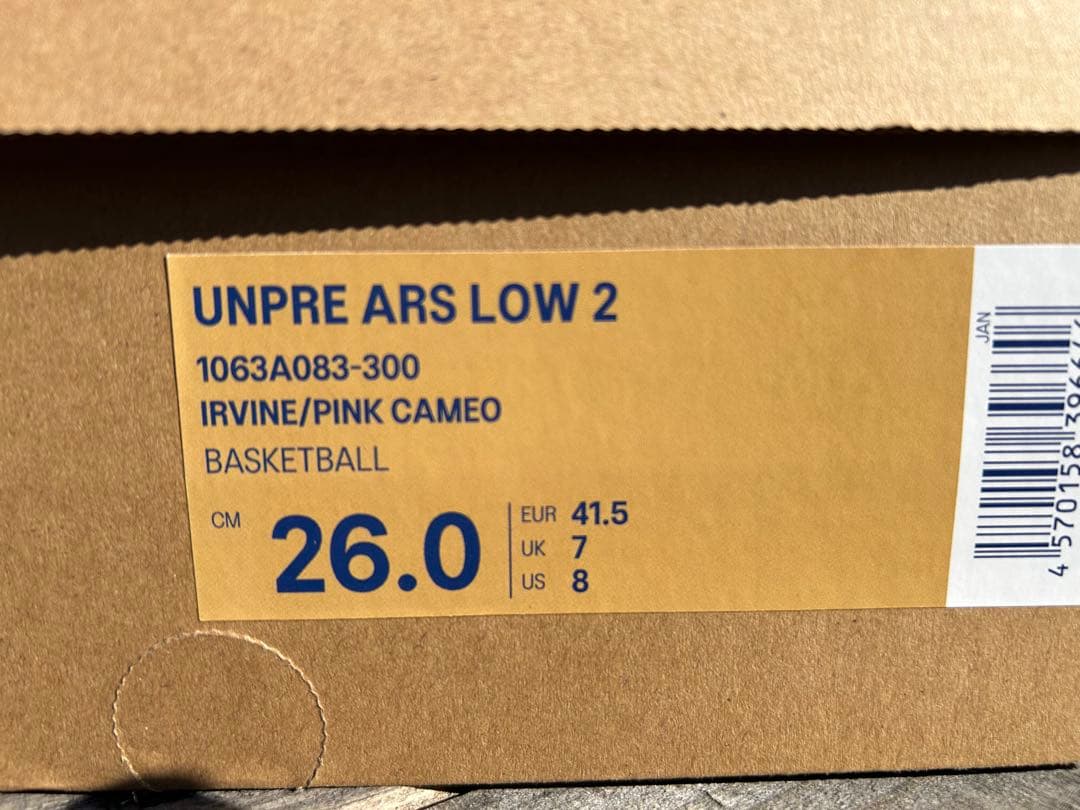 シューズ(男性用) ASICS UNPRE ARS LOW 2 26.0 cm