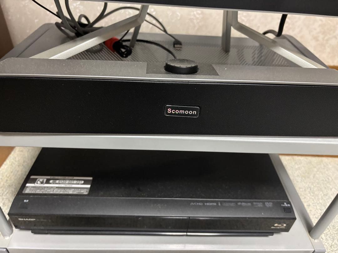 4K 32インチゲーミングモニタ＋レコーダー＋スピーカー＋テレビラック