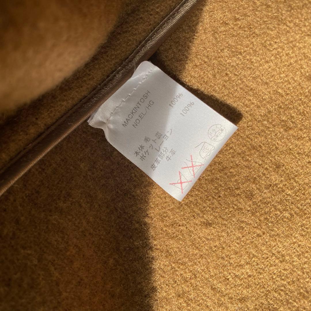 美品✨マッキントッシュ　ロングダッフルコート　ヘリンボーン　キャメルブラウン