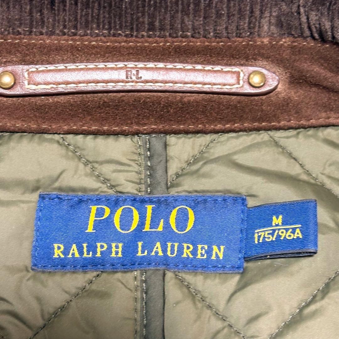 ポロ　ラルフローレン　キルティング　ジャケット　中綿　襟　コーデュロイ　M