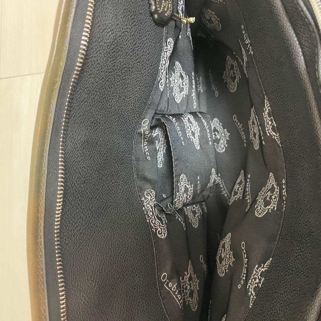 定価52,800円｜オロビアンコ【A4収納】ビジネスバッグ 本革コンビ グレー