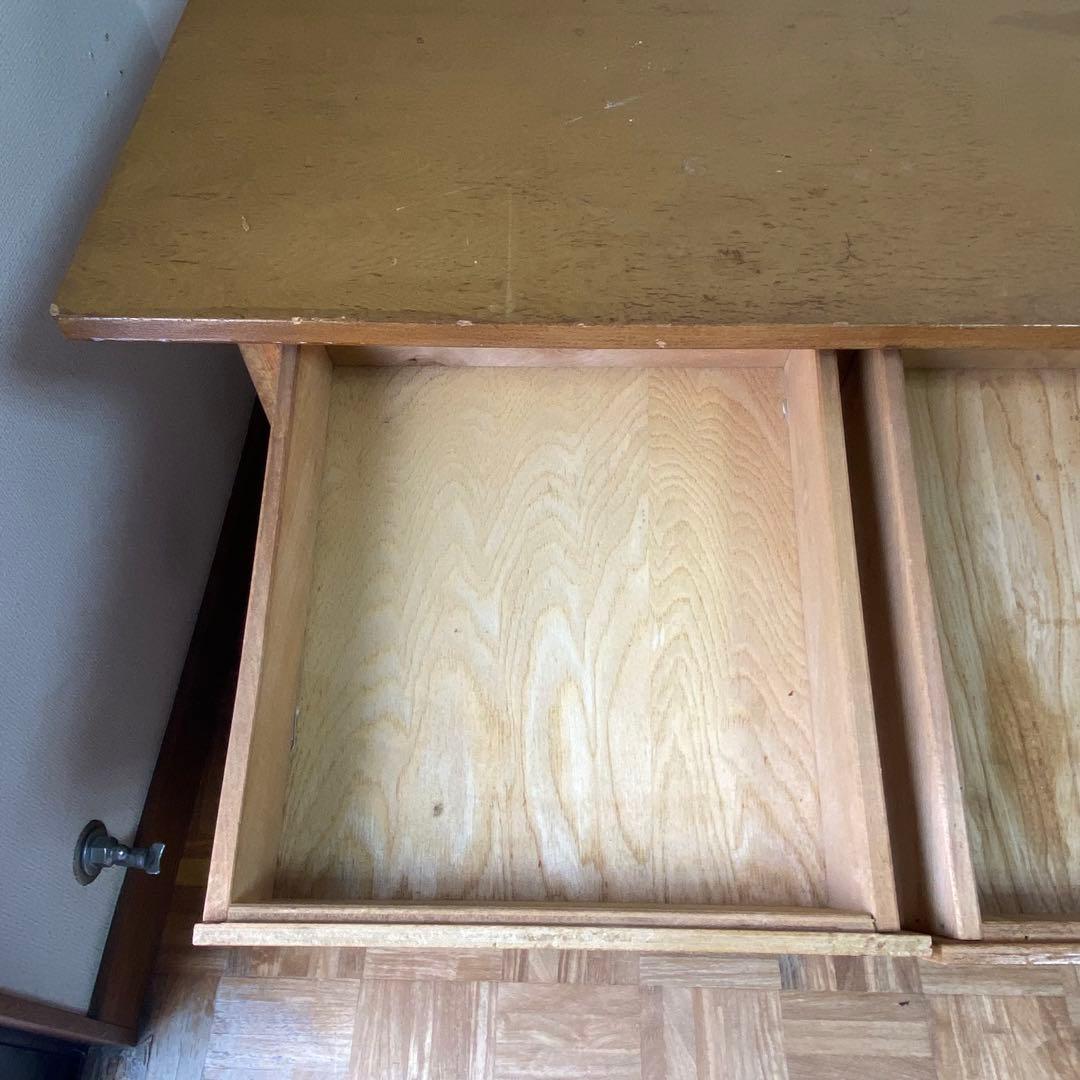 長期保管品 木製机 ウッドデスク 釘打ち 古家具 エイジング ビンテージ