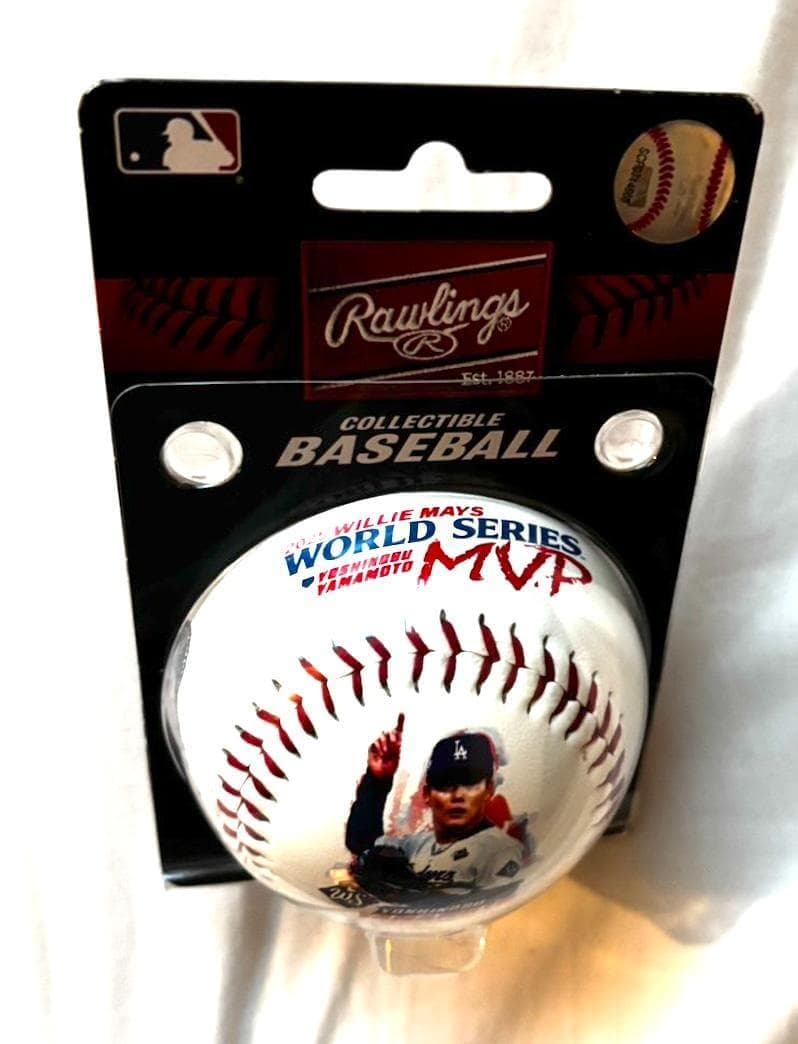 ドジャース 山本由伸 2025 ワールドシリーズ MVP記念ボール 専用ケース付