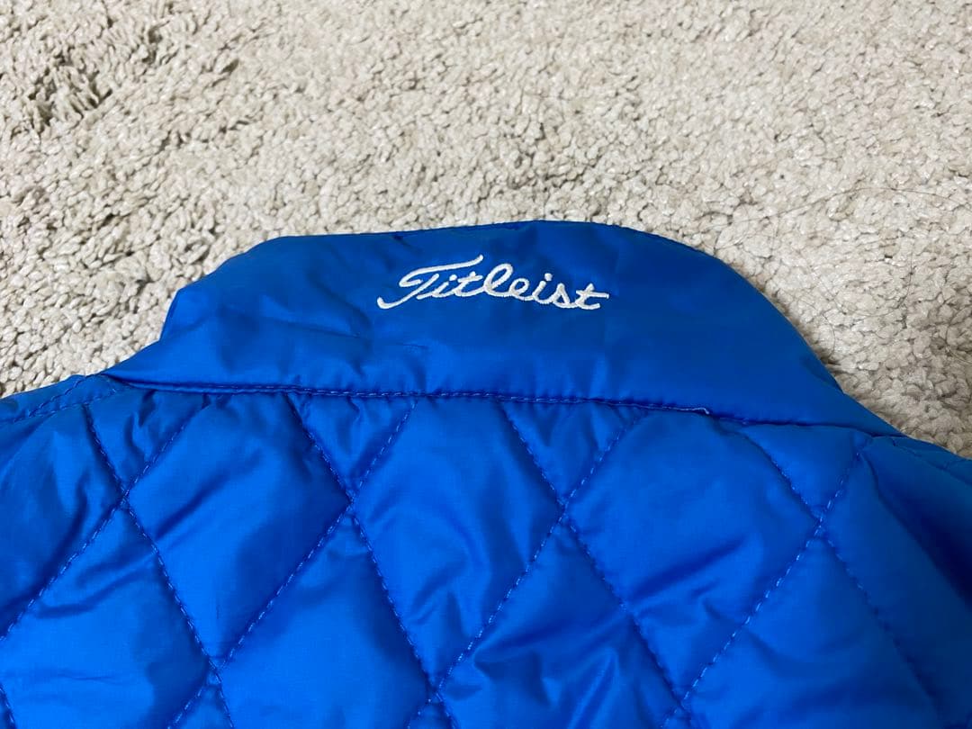 【美品】Titleist タイトリスト 中綿 キルティング フルジップ Ｌ 青