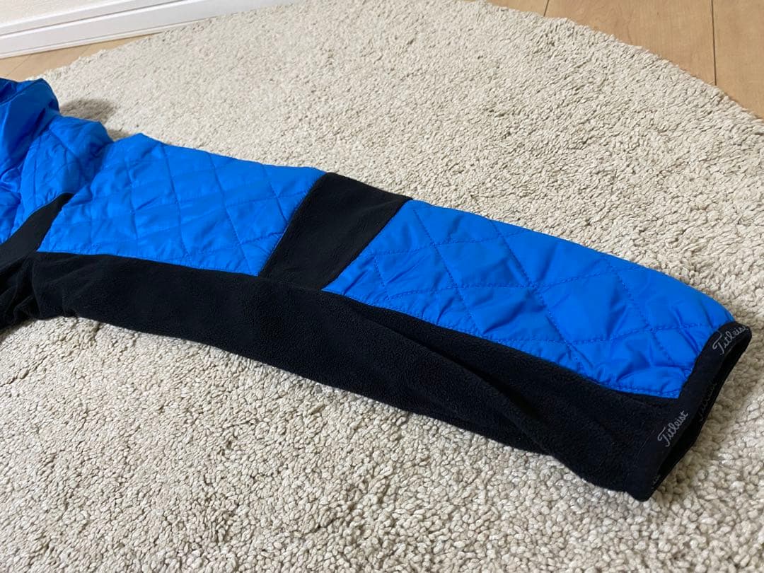 【美品】Titleist タイトリスト 中綿 キルティング フルジップ Ｌ 青