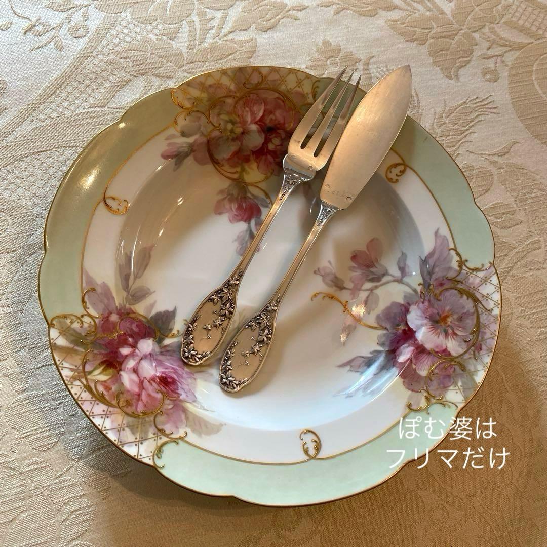 【フランス／E.Lefebvre】純銀／フィッシュナイフ＆フィッシュフォーク