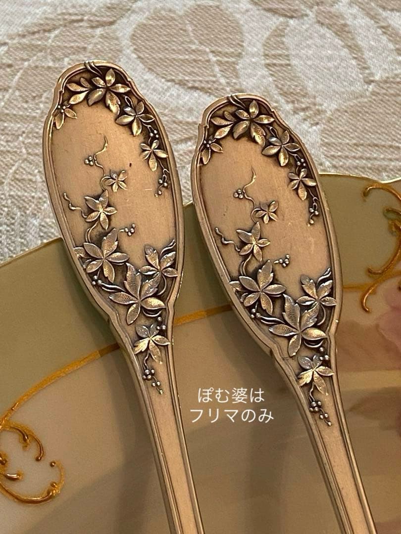 【フランス／E.Lefebvre】純銀／フィッシュナイフ＆フィッシュフォーク