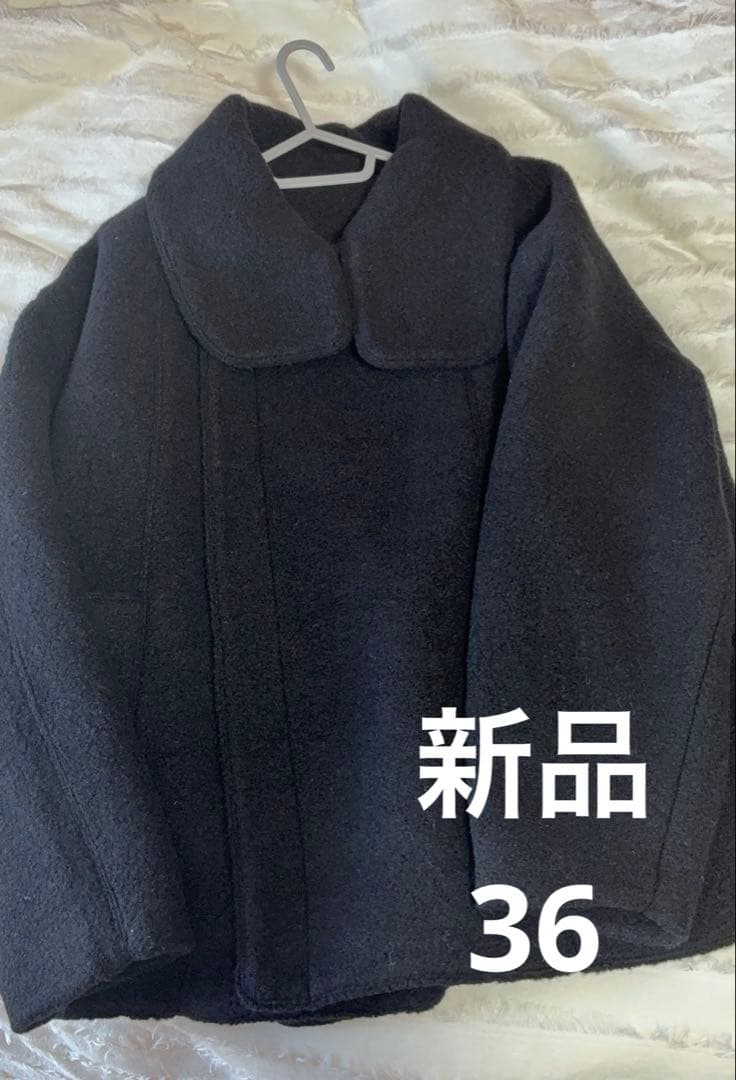 新品todayful Standcollar Boucle Jacket　36黒